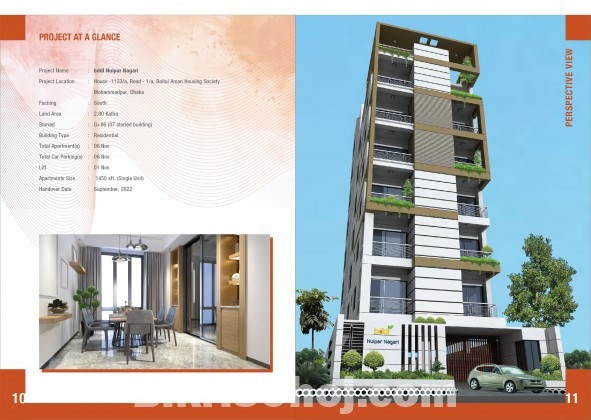 BDDL 1450 Sft Single Unit Flat Mohammadpur